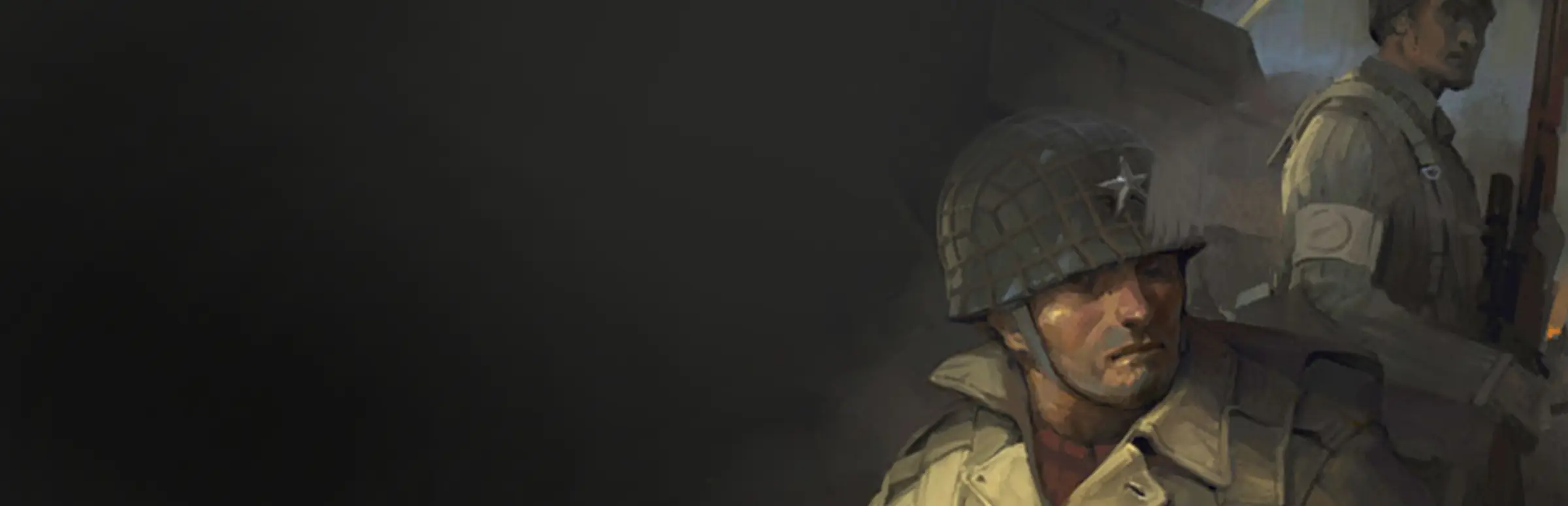 Hosting server Enemy Territory: due soldati alleati della Seconda guerra mondiale, uno con l’elmetto con la rete e uno con il fucile